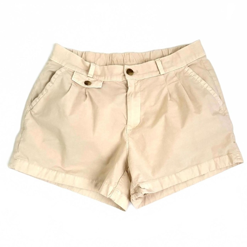 American Eagle | Women's Tan Kahki Pleated 3.5 Inseam Shorts Size 10